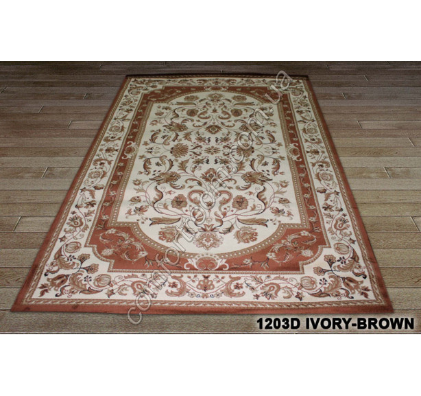 Ковер Super Elmas 1203d ivory-brown - Фото 1